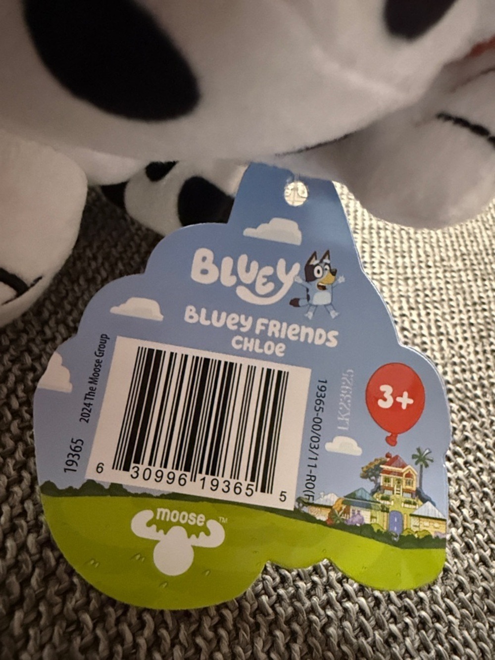 Bluey Chloe Black White Dalmation Dog Friends Small Plush Toy Bluey Moose New - Picture 10 of 10